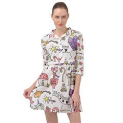 Fantasy-things-doodle-style-vector-illustration Mini Skater Shirt Dress