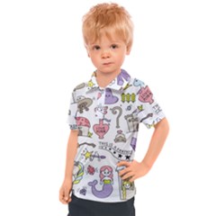 Fantasy-things-doodle-style-vector-illustration Kids  Polo Tee