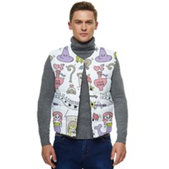 Fantasy-things-doodle-style-vector-illustration Men s Short Button Up Puffer Vest	 by Jancukart