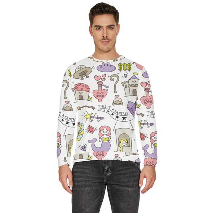 Fantasy-things-doodle-style-vector-illustration Men s Fleece Sweatshirt