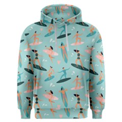 Beach-surfing-surfers-with-surfboards-surfer-rides-wave-summer-outdoors-surfboards-seamless-pattern- Men s Overhead Hoodie