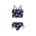 Crane-pattern Girls  Tankini Swimsuit View1