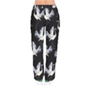 Crane-pattern Women velvet Drawstring Pants View2