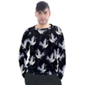 Crane-pattern Men s Long Sleeve Raglan Tee View1