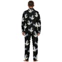 Crane-pattern Men s Long Sleeve Velvet Pocket Pajamas Set View4