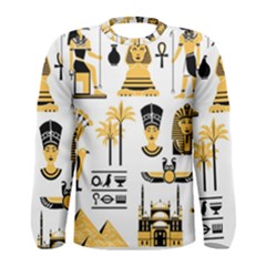 Egypt-symbols-decorative-icons-set Men s Long Sleeve Tee