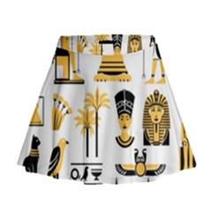 Egypt-symbols-decorative-icons-set Mini Flare Skirt by Jancukart