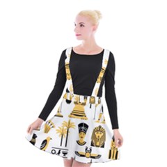 Egypt-symbols-decorative-icons-set Suspender Skater Skirt