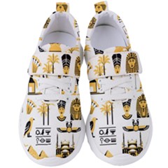 Egypt-symbols-decorative-icons-set Women s Velcro Strap Shoes