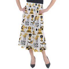 Egypt-symbols-decorative-icons-set Midi Mermaid Skirt