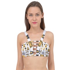 Egypt-symbols-decorative-icons-set Cage Up Bikini Top