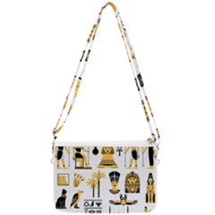 Egypt-symbols-decorative-icons-set Double Gusset Crossbody Bag