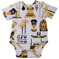 Egypt-symbols-decorative-icons-set Baby Short Sleeve Onesie Bodysuit