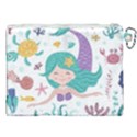 Set-cute-mermaid-seaweeds-marine-inhabitants Canvas Cosmetic Bag (XXL) View2