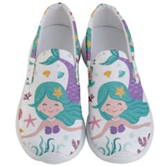 Set-cute-mermaid-seaweeds-marine-inhabitants Men s Lightweight Slip Ons