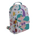 Set-cute-mermaid-seaweeds-marine-inhabitants Flap Pocket Backpack (Small) View2