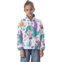 Set-cute-mermaid-seaweeds-marine-inhabitants Kids  Half Zip Hoodie View1