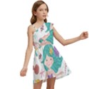 Set-cute-mermaid-seaweeds-marine-inhabitants Kids  One Shoulder Party Dress View2