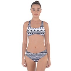 Boho-style-pattern Criss Cross Bikini Set