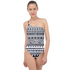 Boho-style-pattern Classic One Shoulder Swimsuit