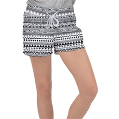 Boho-style-pattern Velour Lounge Shorts