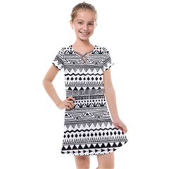 Boho-style-pattern Kids  Cross Web Dress