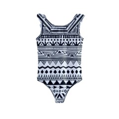 Boho-style-pattern Kids  Frill Swimsuit