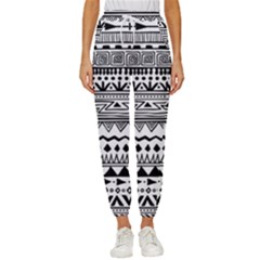 Boho-style-pattern Cropped Drawstring Pants