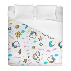 Unicorns-rainbows-seamless-pattern Duvet Cover (full/ Double Size)