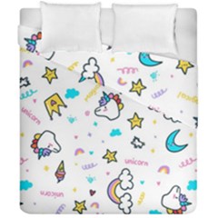 Unicorns-rainbows-seamless-pattern Duvet Cover Double Side (california King Size)