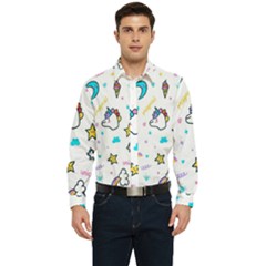 Unicorns-rainbows-seamless-pattern Men s Long Sleeve  Shirt