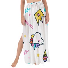 Unicorns-rainbows-seamless-pattern Maxi Chiffon Tie-up Sarong