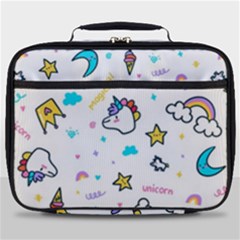 Unicorns-rainbows-seamless-pattern Full Print Lunch Bag