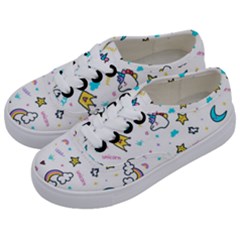 Unicorns-rainbows-seamless-pattern Kids  Classic Low Top Sneakers