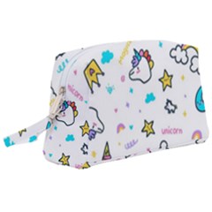 Unicorns-rainbows-seamless-pattern Wristlet Pouch Bag (large)