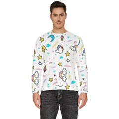 Unicorns-rainbows-seamless-pattern Men s Fleece Sweatshirt