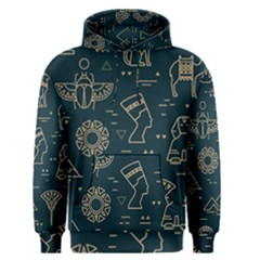 Dark-seamless-pattern-symbols-landmarks-signs-egypt -- Men s Core Hoodie