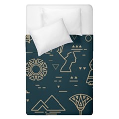 Dark-seamless-pattern-symbols-landmarks-signs-egypt -- Duvet Cover Double Side (single Size)