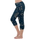 Dark-seamless-pattern-symbols-landmarks-signs-egypt -- Capri Yoga Leggings View2