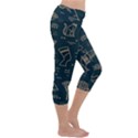 Dark-seamless-pattern-symbols-landmarks-signs-egypt -- Capri Yoga Leggings View3