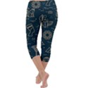 Dark-seamless-pattern-symbols-landmarks-signs-egypt -- Capri Yoga Leggings View4