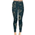 Dark-seamless-pattern-symbols-landmarks-signs-egypt -- Inside Out Leggings View1