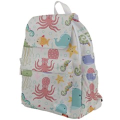 Underwater-seamless-pattern-light-background-funny Top Flap Backpack