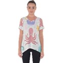 Underwater-seamless-pattern-light-background-funny Cut Out Side Drop Tee View1