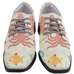 Underwater-seamless-pattern-light-background-funny Women Heeled Oxford Shoes