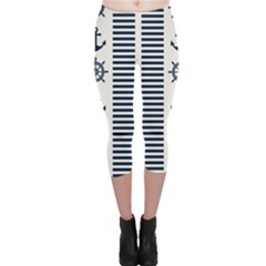 Nautical-seamless-pattern-vector-illustration Capri Leggings 