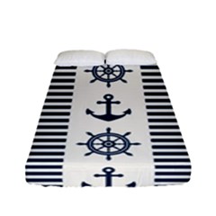 Nautical-seamless-pattern-vector-illustration Fitted Sheet (full/ Double Size) by Jancukart