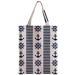 Nautical-seamless-pattern-vector-illustration Zipper Classic Tote Bag