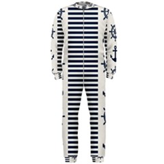 Nautical-seamless-pattern-vector-illustration Onepiece Jumpsuit (men)