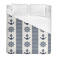 Nautical-seamless-pattern-vector-illustration Duvet Cover (full/ Double Size)